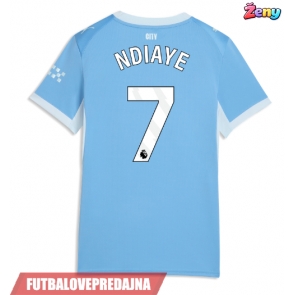 Lacne Ženy Futbalové dres Manchester City Iliman Ndiaye #7 2026-27 Krátky Rukáv - Domáci